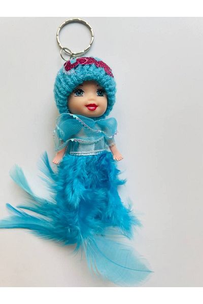 GALATA GIFT Ornament drăguț pentru geantă cu blană de 13 cm - Breloc cu păpușă