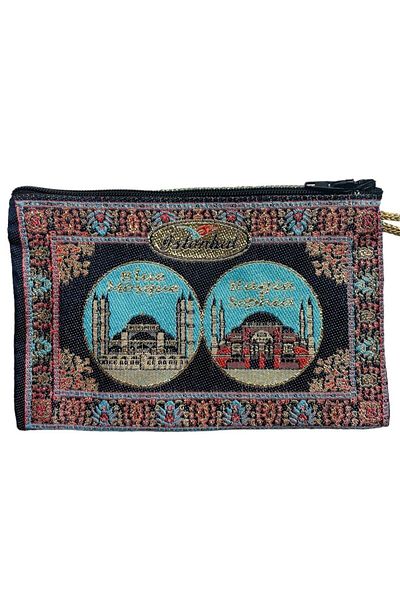 GALATA GIFT Women's Medium Size Wallet - Stylish, Zippered, Lined, Rug Patterned Coin Wallet 15x10