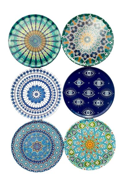 GALATA GIFT قاعدة أكواب منقوشة مقاس 9 سم - 6 قطع قاعدة من الفلين