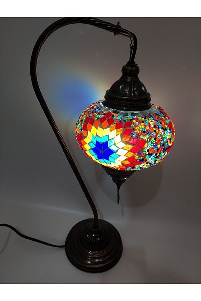 GALATA GIFT Mosaic Lampshade, Walking Stick Table Lamp, No: Three 18cm