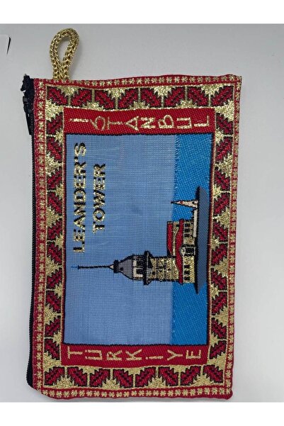 GALATA GIFT Traditional Patterned, Istanbul Symbols Printed, Gilded, Zippered Women's Wallet, 16x10cm