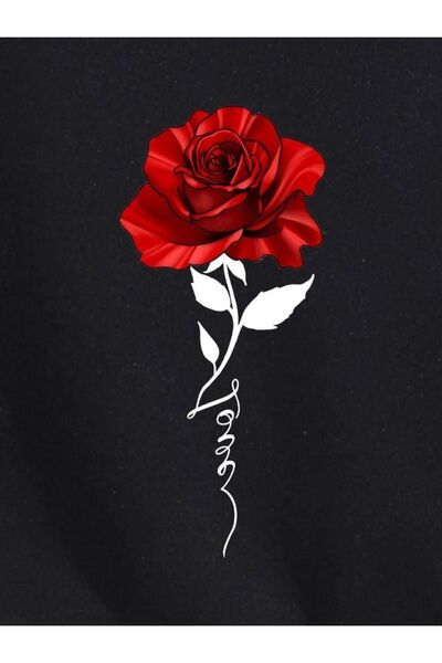 Altamira Unisex Black Flower Print Zippered Hooded Oversize Cardigan