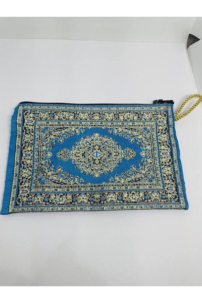 GALATA GIFT Portofel de damă de mărime medie - elegant, cu fermoar, căptușit, portofel pentru monede cu model Kilim 15x10