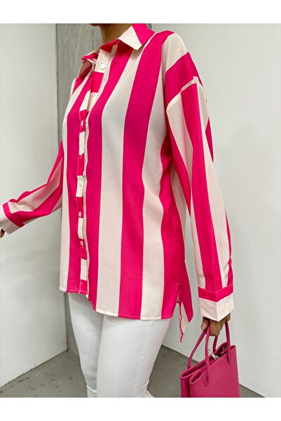 HİJABAYA Πουκάμισο με χοντρές ρίγες με κουμπιά
