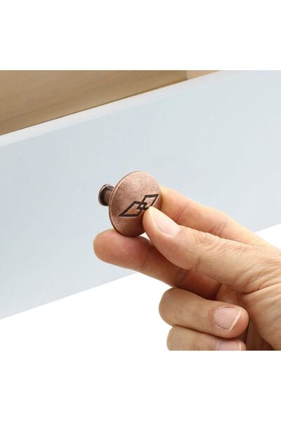 Badem10 Big Düğme Eskitme Antik Bakır Metal Mobilya Mutfak Çekmece Kapak Dolap Dolabı Kulpu Kulbu Kulpları