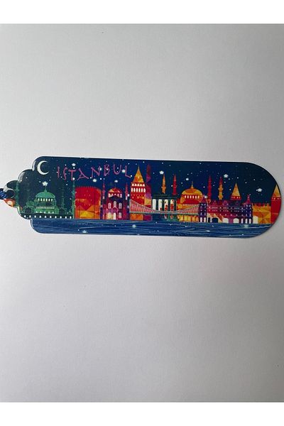 NiceandBonita Istanbul și obiective turistice imprimate, semn de carte cu tematică de noapte