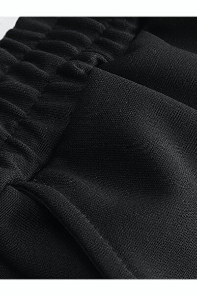 Altamira Men's Black Vertical Printed Oversize T-shirt Shorts