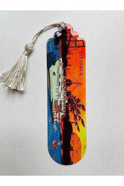 GALATA GIFT Εικονίδια της Κωνσταντινούπολης με θέμα Ζωηρόχρωμο σελιδοδείκτη με φούντες