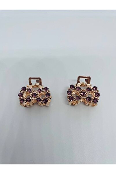 GALATA GIFT Циркон с форма на лента, слива, пеперуда, двойна катарама