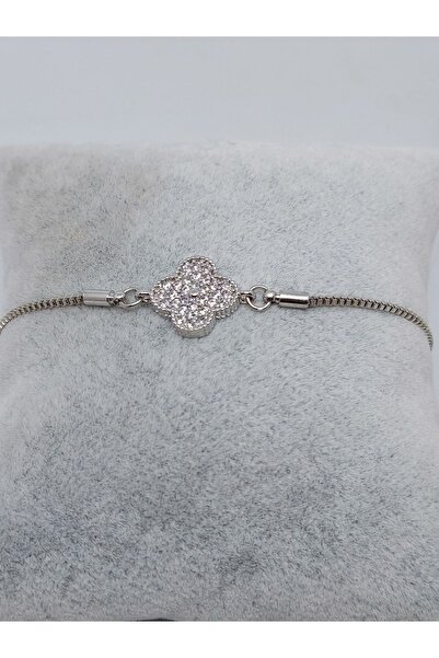 GALATA GIFT سوار مصعد من حجر الزركون على شكل البرسيم، سوار مضاد للتشويه