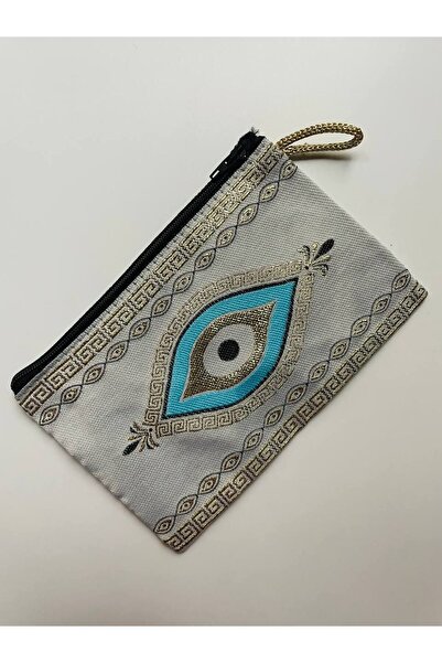 GALATA GIFT Women's Wallet with Evil Eye, Medium Size Stylish Zippered, Lined Wallet