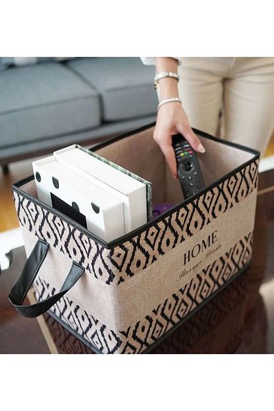 LEON LİFE BOHE Handled Basket Shelf Organizer - Organizer