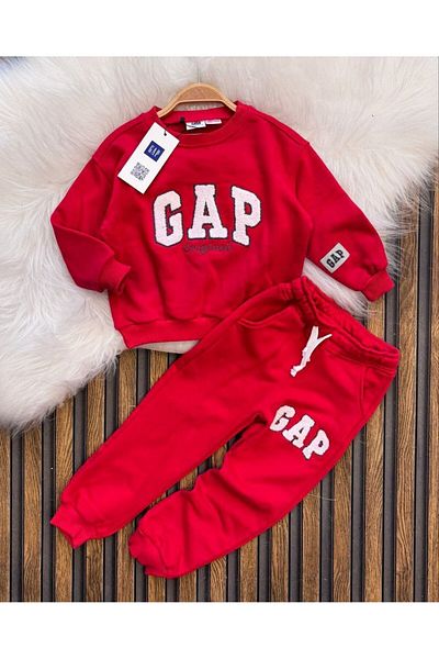 ninita kids 3 Thread Seasonal Men's Tracksuit Set - Unripped Süzene Embroidery