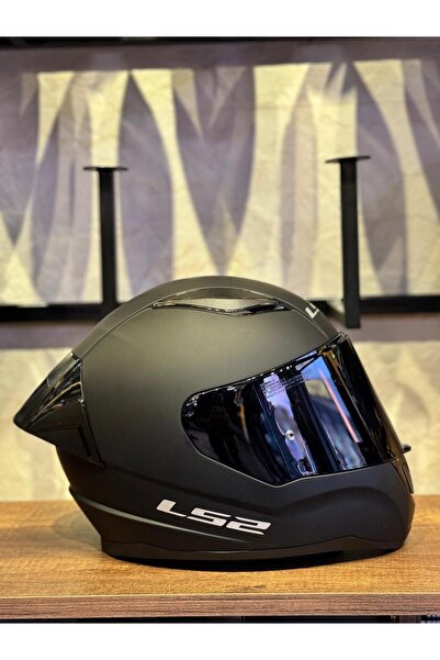 LS2 RAPID 2 MAT SİYAH KASK Full paket Yarış Spoiler ve Siyah Vizör ECE 22.06 sertifikalı
