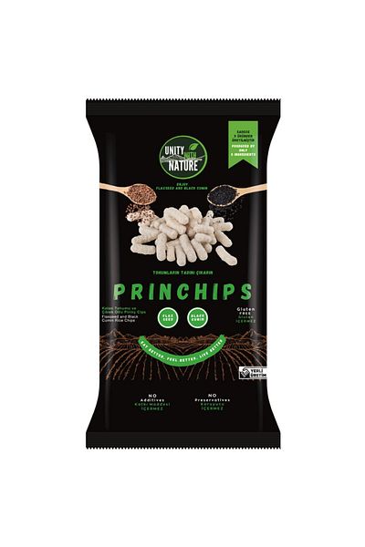 Bulgurum Organik 10 عبوات من Princhips - خالية من الغلوتين وبدون حامية مع بذور الكتان والأعشاب السوداء