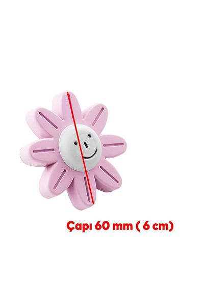 Badem10 Mâner de ușă din plastic Daisy Rose Pink pentru dulap pentru cameră pentru copii Mâner pentru sertar de bucătărie