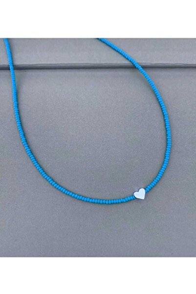Misto Aksesuar Kalpli Mavi Boncuk Kolye