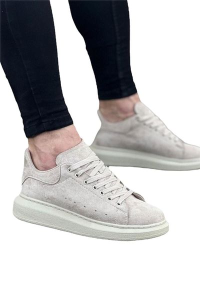 Liger Ανδρικό Suede Casual Sneaker - Ψηλή σόλα SAND