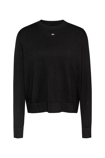 Tommy Hilfiger Kadın TJW ESSENTIAL CREW NECK Kazak - Siyah