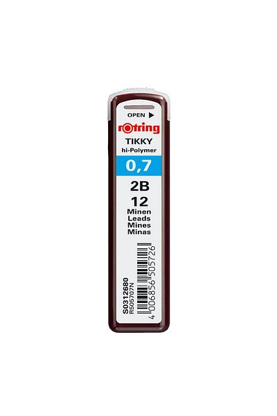 Rotring Tikky 0.7 2B Hi-Polymer - 4 Pen Tips