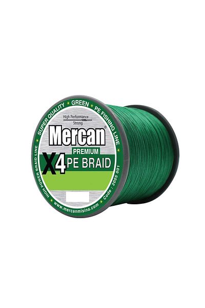 MERCAN MİSİNA Mercan Pe Knit Premium 4x Snur 1000 M Linie verde