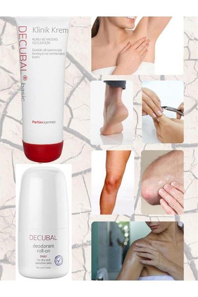 Decubal Clinical Moisturizing Cream for Dry and Very Dry Skin 250 g and Roll-On 50 ml