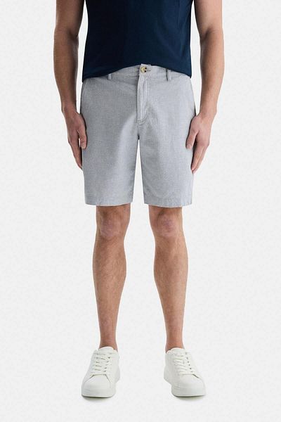 UCLA PALISADES Men's Gray Linen Shorts - Plain Standard Fit
