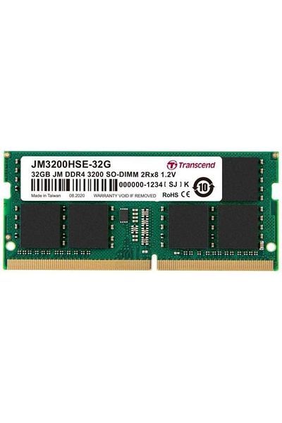 Transcend Jm3200Hse-32G 32Gb Ddr4 3200Mhz Cl22 1.2V Notebook Ram