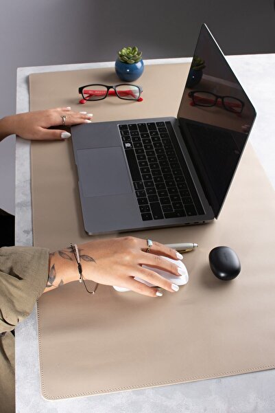 Genel Markalar Krem Geniş Masa Matı - Laptop Altlığı - Sümen Takımı - Geniş M...