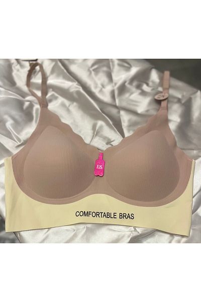 F.K Laser Cut Seamless Bra Dried Rose (D Wide Mold)