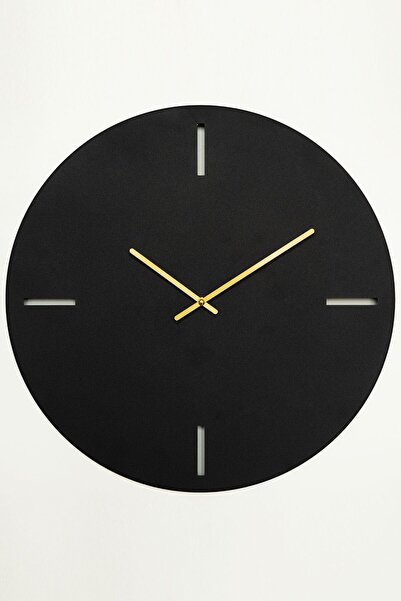 Artepera 46 Cm - Timeless Sessiz Metal Dekoratif Duvar Saati - Siyah - Ev Ofi...