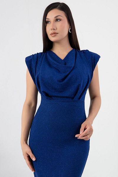 PULLIMM Rochie cu guler scăzut, cu detaliu cu sclipici, căptușită pe umeri GRS3527