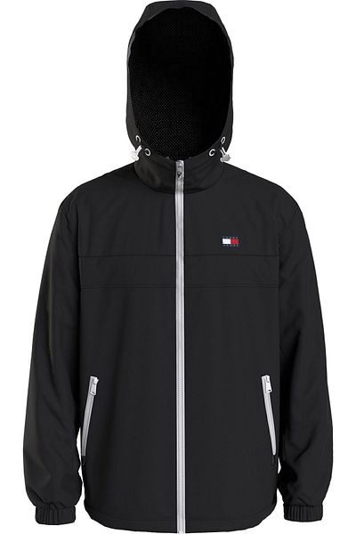 Tommy Hilfiger Men's Black Coat with Brand Logo Suitable for Daily Use DM0DM17983-BDS