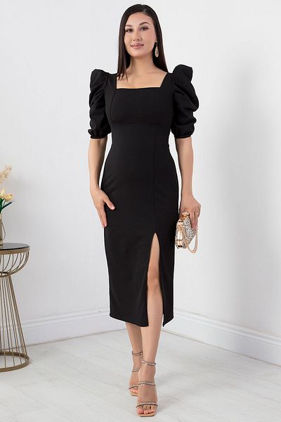 PULLIMM Rochie cu decolteu pătrat cu detalii metalice NY4401