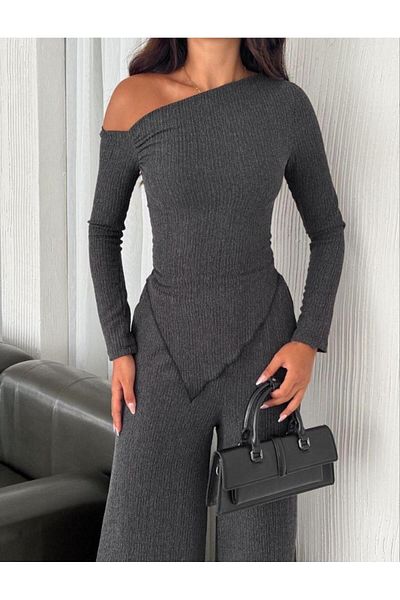 YouLikeButik Asymmetrical Suit - Blouse and Pants Set