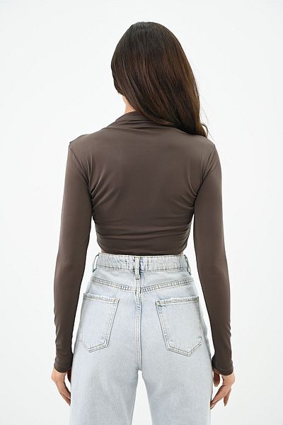Koza Butik Γυναικείο γιακά με κάλυμμα Crop Blouse 1655-24