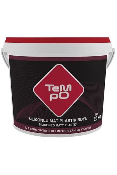 Tempo Silikonlu Mat Plastik İç Cephe Duvar Boyası 20 Kg Açık Mavi