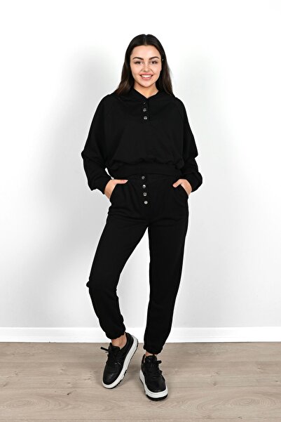 Koza Butik Γυναικείο Σετ Φόρμας με Λεπτομέρεια Crop 3912-24