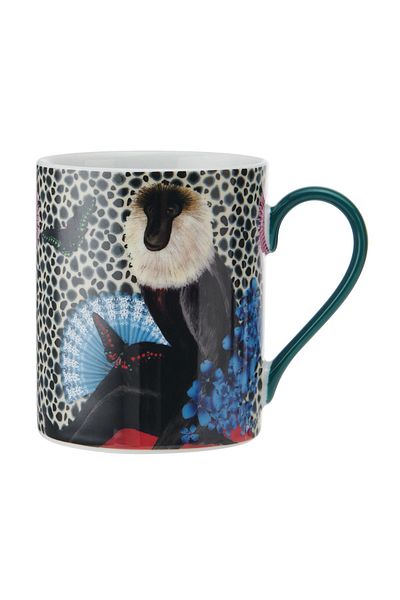 MIKASA Mksamugmonk Sarah Arnett Porcelain 300ml Flat Sided Mug Monkey
