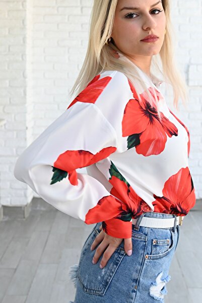 Koza Butik Női hosszú ujjú mintás ing 1529-23