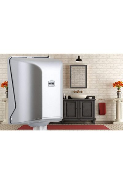 Vialli Og1m Internal Pull Paper Towel Dispenser Apparatus Metallic
