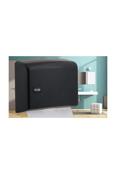 Vialli K1b Z-Fold Paper Towel Dispenser Black-capacity 200 Paper