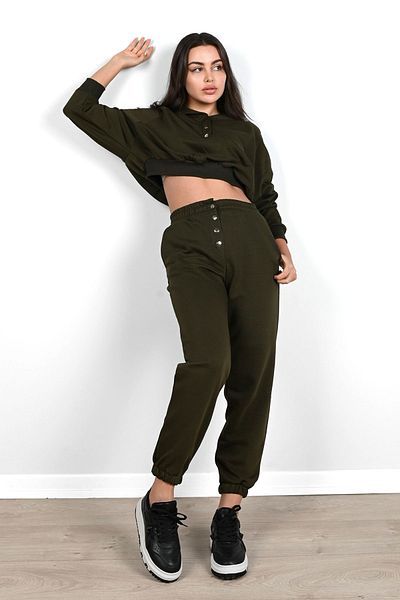 Koza Butik Γυναικείο Σετ Φόρμας με Λεπτομέρεια Crop 3912-24
