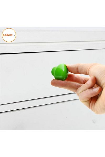 Badem10 Buton ciupercă Metal (VERDE) Mobilier rotund pentru cameră pentru copii Mâner dulap sertar de bucătărie Mâner