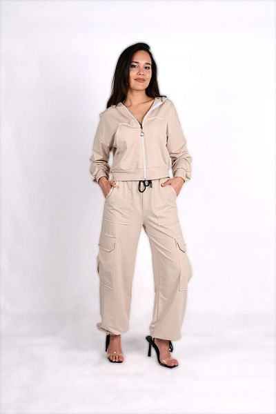 Koza Butik Γυναικεία αθλητική φόρμα Cargo Pocket Hooded Set 3916-24