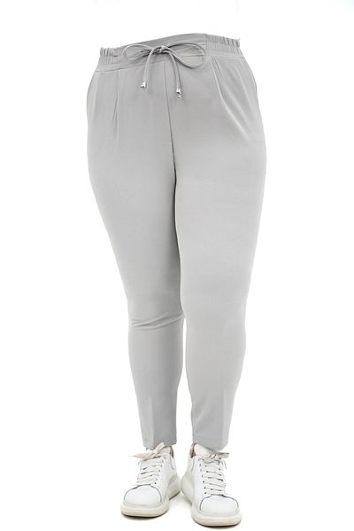 Koza Butik Plus Size Women's Draped Trousers - 222 0016-25