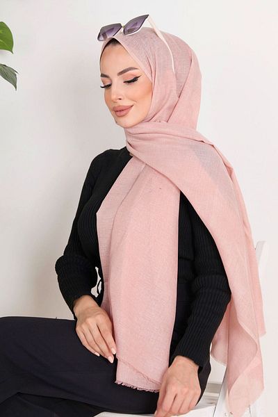 TOFİSA 23351-PUDRA Baumwollschal