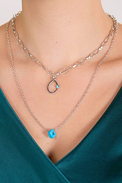 TOFİSA Šedý dámský náhrdelník - Model 23219