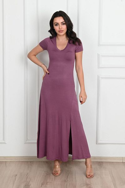 Koza Butik Rochie de damă cu detaliu cu fante 5174-23