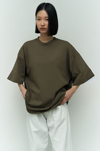 Tarzsokak تنفس كبير الحجم للنساء - أكمام قصيرة فضفاضة